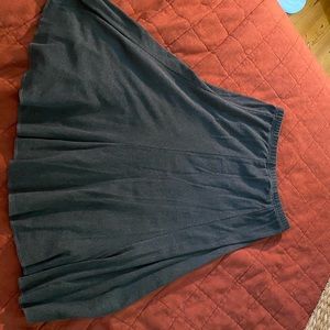 Gray soft midi skirt